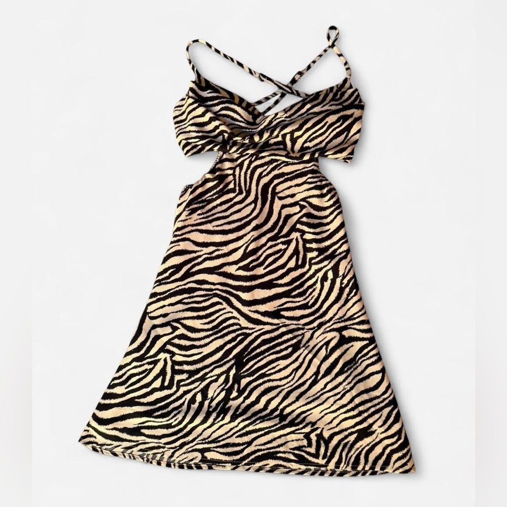 Bobbles and Lace  Zebra Print Strappy Dress